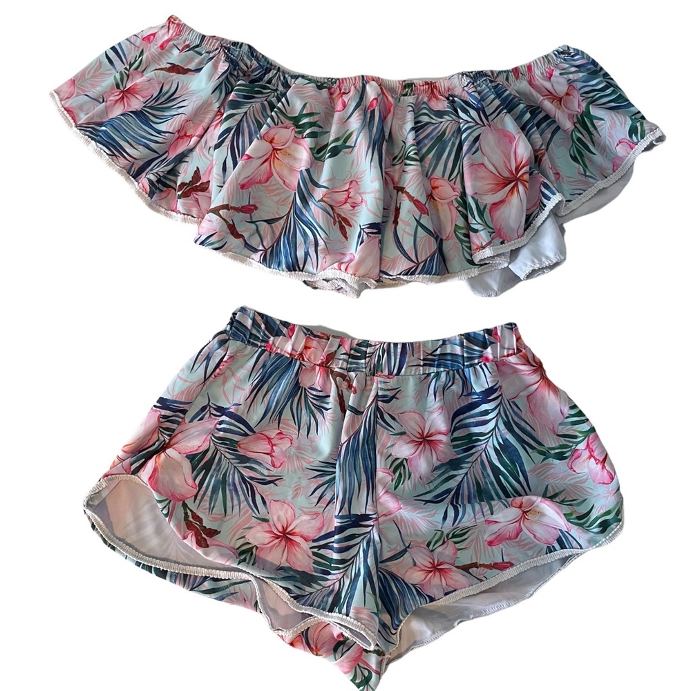 Floral two piece swimsuit